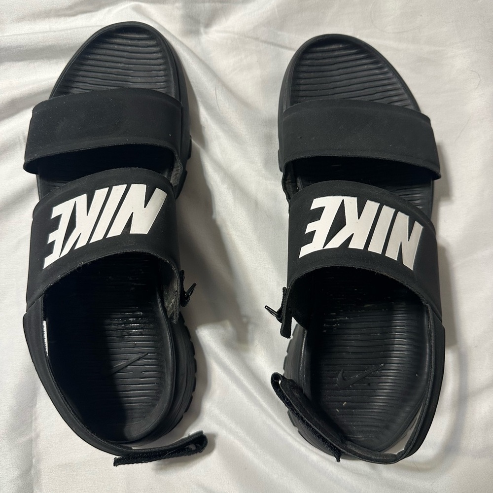 Nike Black and White Slide Sandals